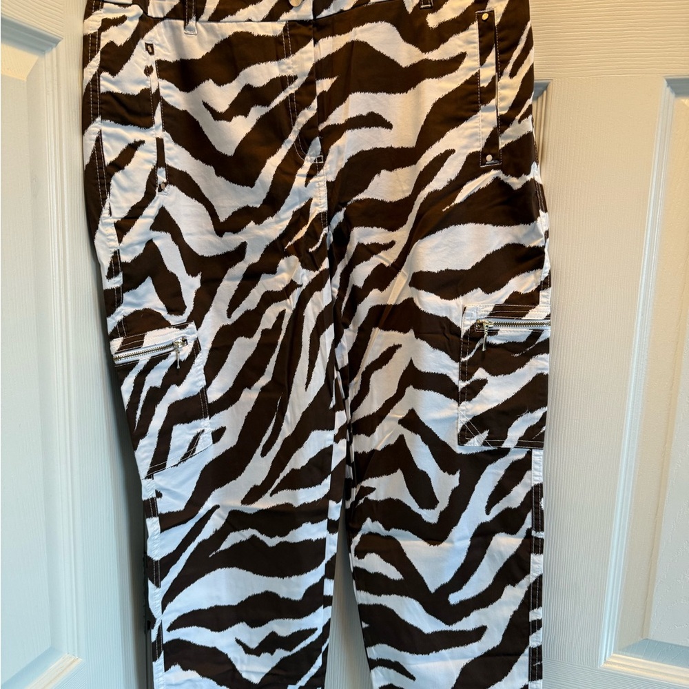 Chico's Zebra Print Ankle Jeans - Black and White